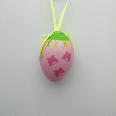 easter egg with printing butterfly