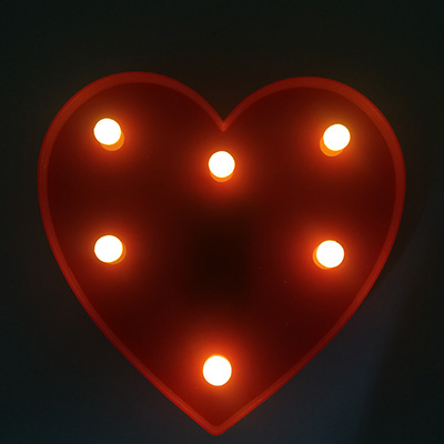 Heart Shape Wall Hanging 6LED Light