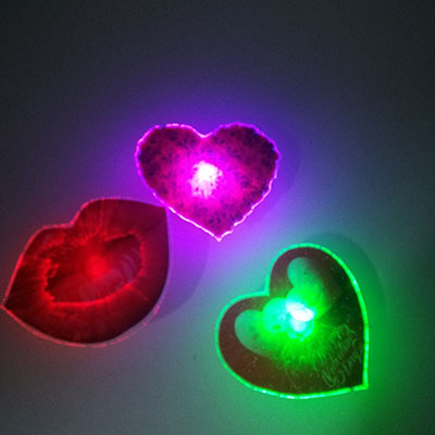 Valentine Colorful Fiber Optic Night Light with sticker