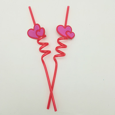 2PK Valentine Crazy Loop Straw