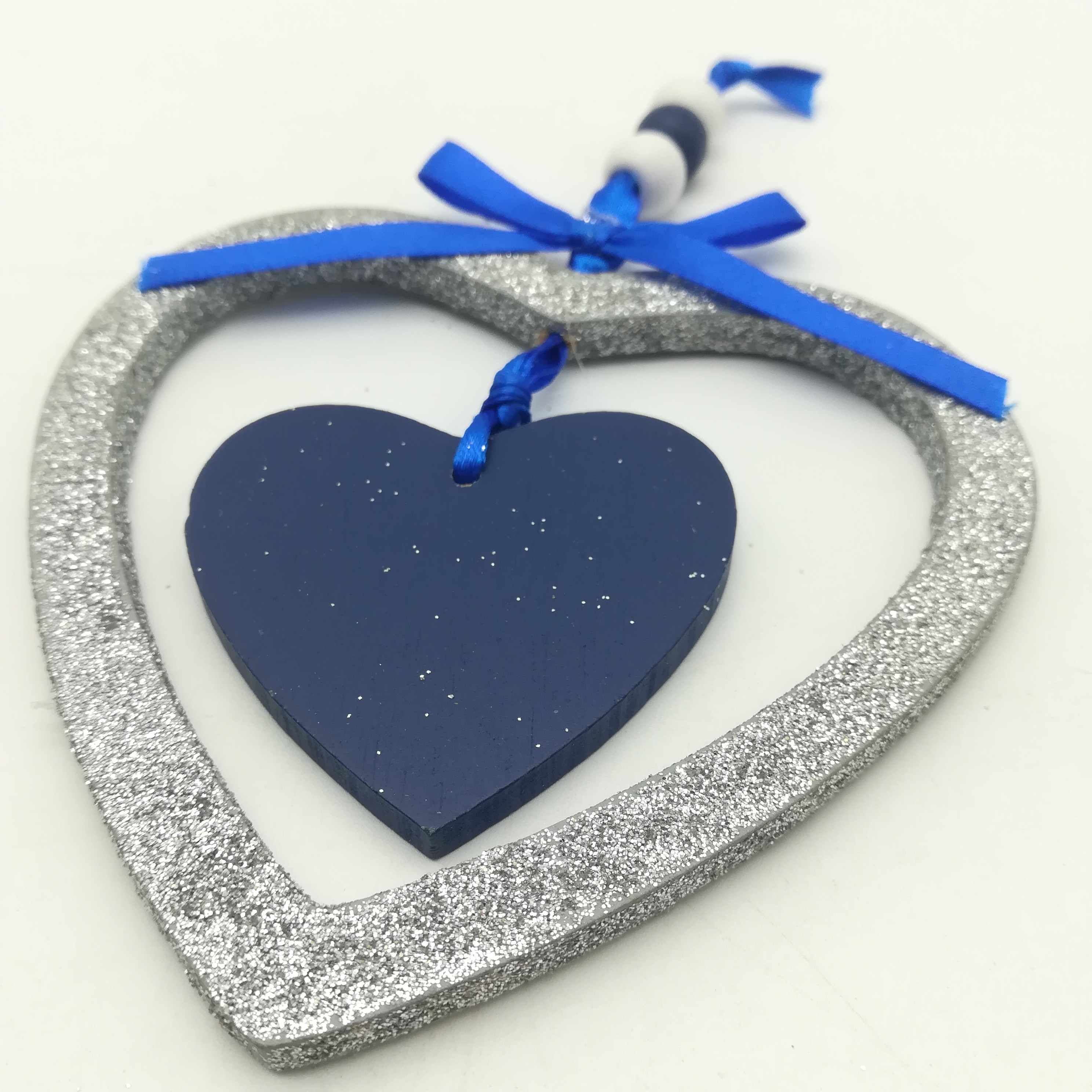 Double Wooden Hearts Hanging Crafts