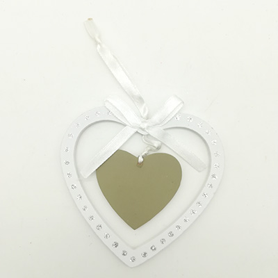 Double Wooden Hearts Hanging Crafts 