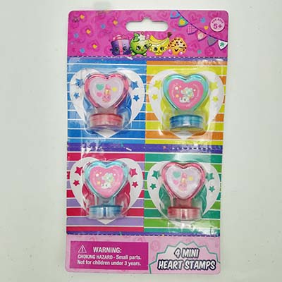 4PK Heart Shape Mini Stamps