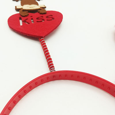 Valentines Heart Headband With Monkey