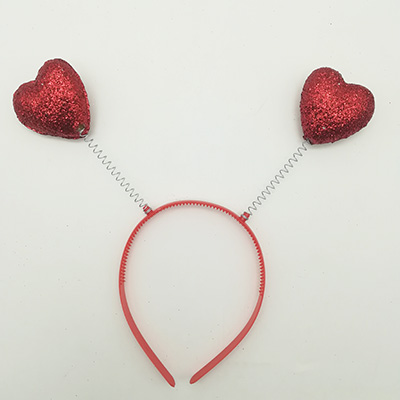 Valentines Red Heart Headband