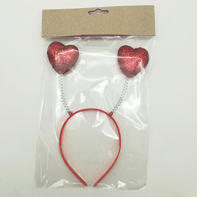 Valentines Red Heart Headband