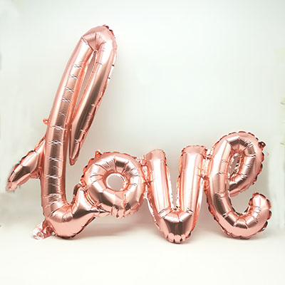 Metallic LOVE Balloon