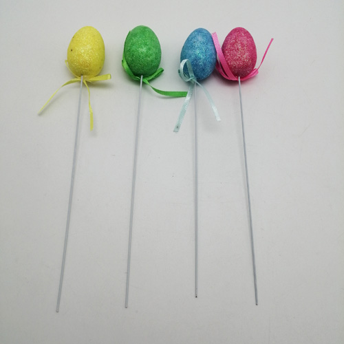 8pk glitter easter egg pick