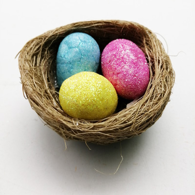 easter nest with egg