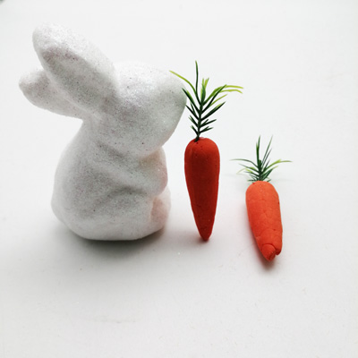 glitter easter foam bunny with carrot 