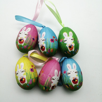6pk colorful paper wrapped easter foam egg