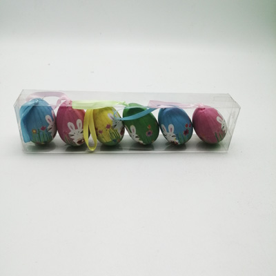 6pk colorful paper wrapped easter foam egg