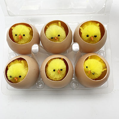 6pcs Easter Hatch Chick In Egg