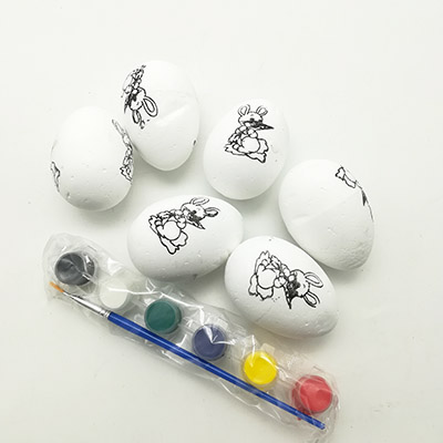 6pcs Easter Foam Eggs Drawing Set