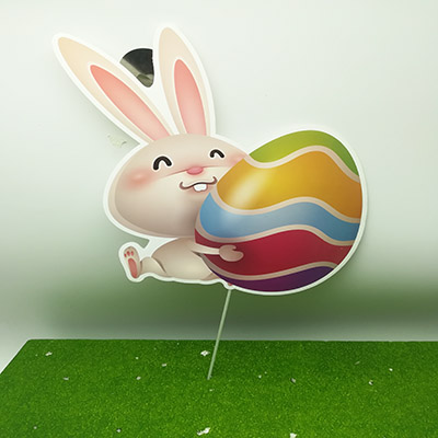 Easter Bunny Yard Signs Outdoor Lawn Decorations