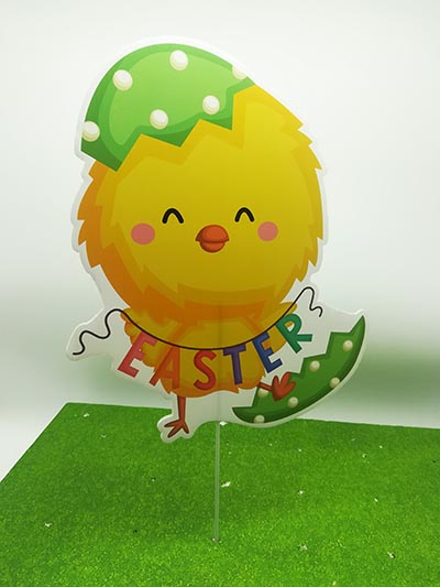 Easter Chick Yard Signs Outdoor Lawn Decorations - 副本