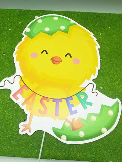 Easter Chick Yard Signs Outdoor Lawn Decorations - 副本