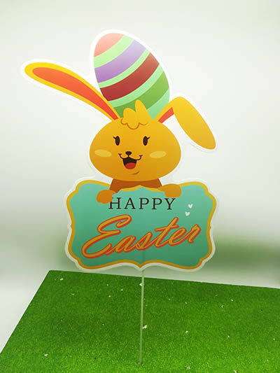Happy Easter Bunny Yard Signs Outdoor Lawn Decorations