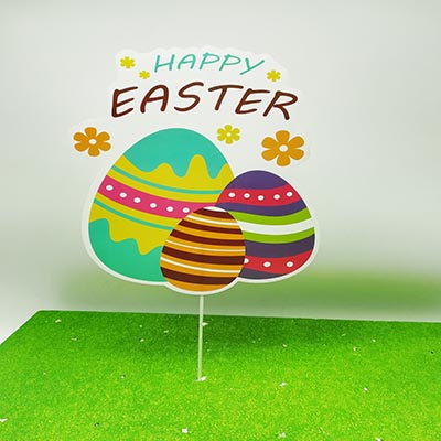 Happy Easter Egg Yard Signs Outdoor Lawn Decorations