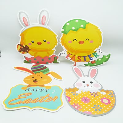 Happy Easter Egg Yard Signs Outdoor Lawn Decorations