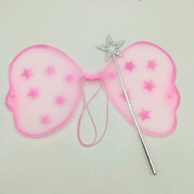 Girls Pink Fairy Wings and Wand For Party