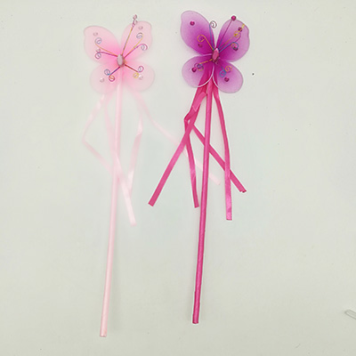 Girls Butterfly Wand With Ribbon