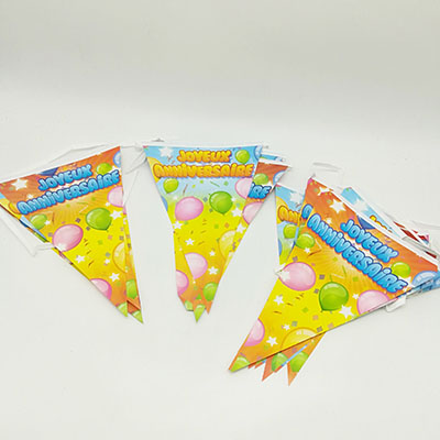 Paper Triangle Flag For Birthday Party
