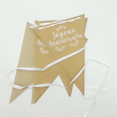 Paper Triangle Flag For Birthday Party