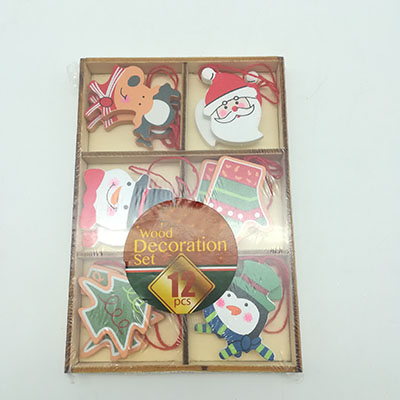 12pk XMAS Wooden Hanging Kit 