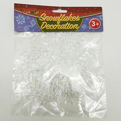 6pk Plastic Snowflake