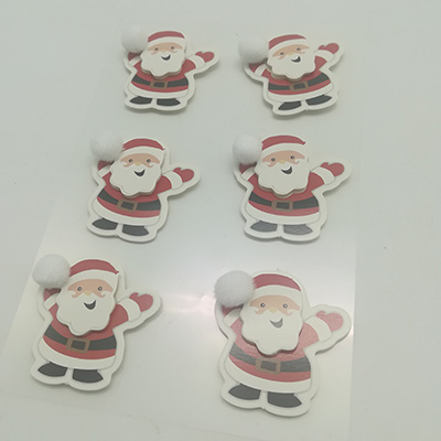 3D Paper Sticker Santa/Deer