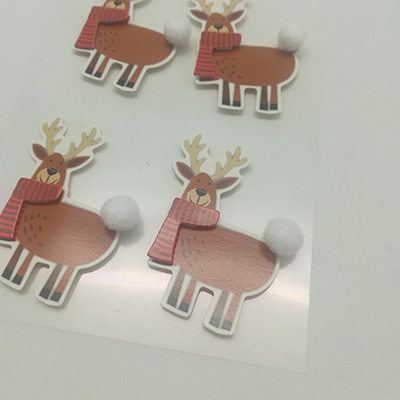 3D Paper Sticker Santa/Deer