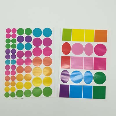 6 Sheet Paper Colorful  Sticker
