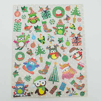 36pcs XMAS Glitter Sticker