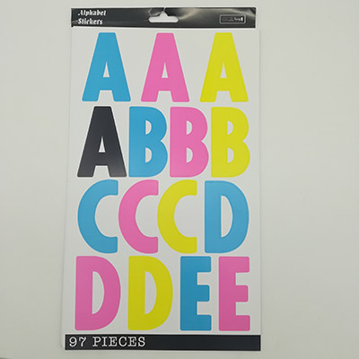 6 Sheet Alphabet Sticker 