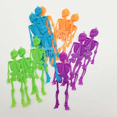 9pcs Colorful Halloween Skeleton Hanging