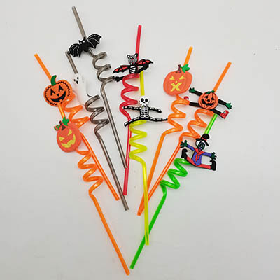 Halloween Spiral Straws