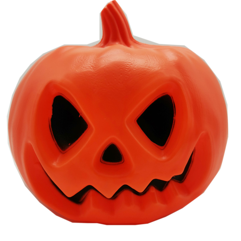 Halloween lighted pumpkin with black eyes