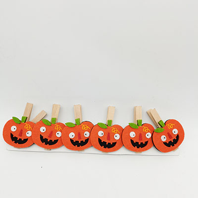 Pumpkin Wooden Clip