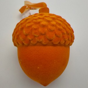 Autumn Velvet Acorn Ornament – Flocked Velvet Finish