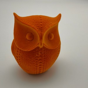 Autumn Flocked Owl / Fall Velvet Owl Ornament