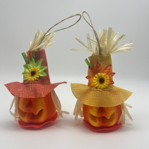 Autumn Scarecrow Pumpkin Ornaments