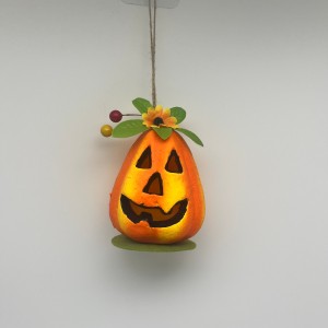 Autumn Pumpkin Decoration with Flower Top 