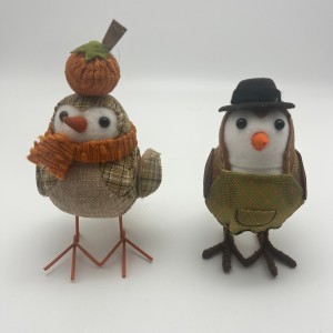 Autumn Themed Fabric Birds - Whimsical Fall Decorations