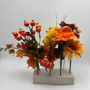 Fall-Themed Artificial Floral Arrangement - Vibrant Autumn Decor