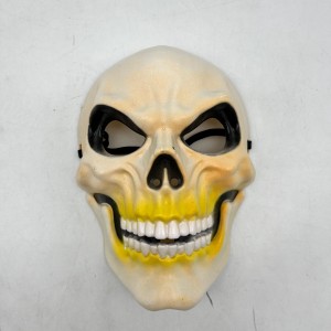 Evil Yellow Jaw Skull Mask for Halloween Costume