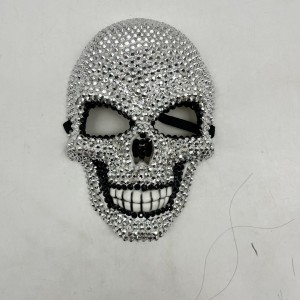 Rhinestone-Encrusted Skull Mask 