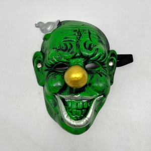 Evil Green Clown Mask for Halloween Costume