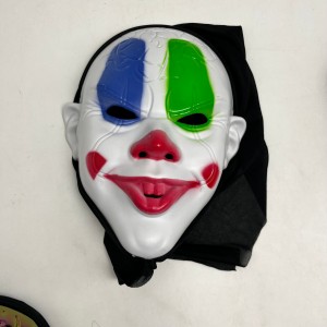 Colorful Clown Mask with Black Veil 